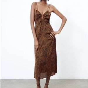 Zara Animal Print Dress L